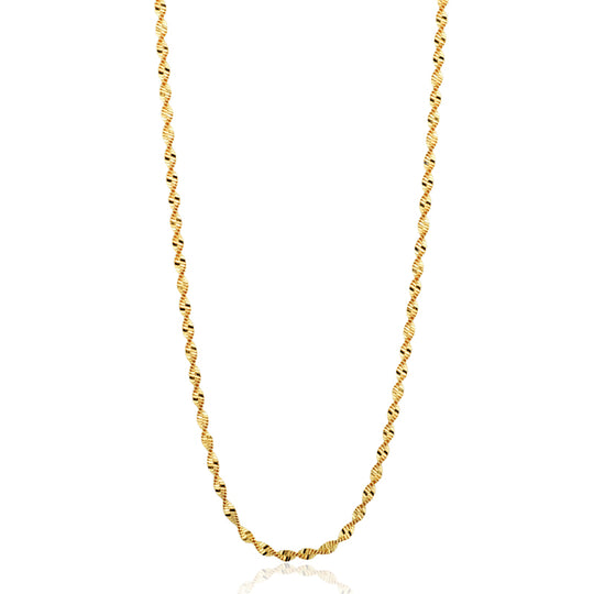 Colar Torcido Liso Banho Ouro 18k da Selet Joias em destaque