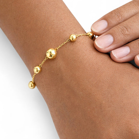 Pulseira Bola Banho Ouro 18k em fundo branco (foto principal)
