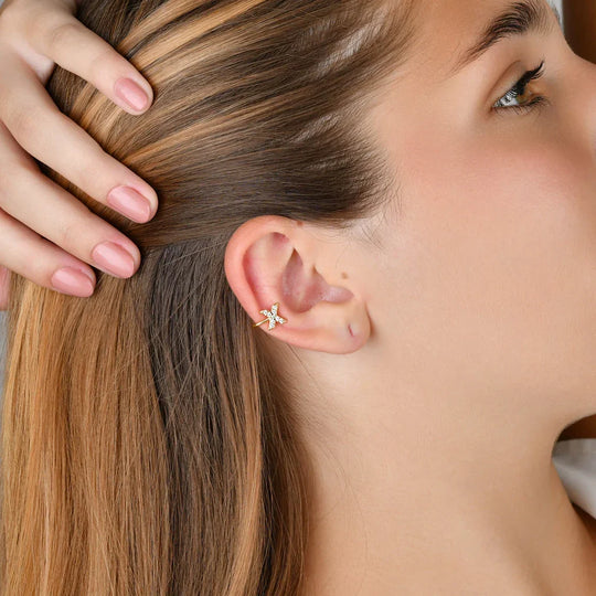 Ear Cuff XO Banho Ródio ou Ouro 18k – foto 4 | Selet Joias