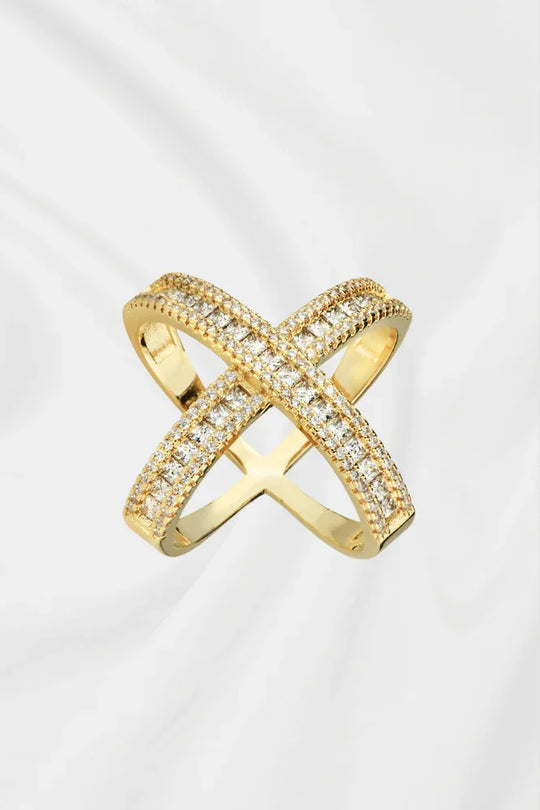 Anel X Robusto Banho Ouro 18k, foto 2