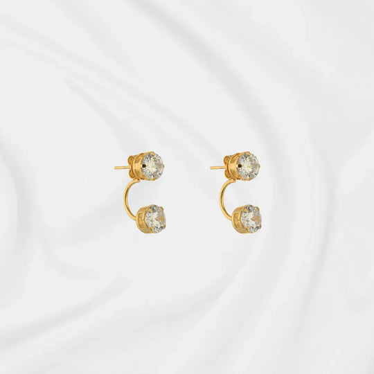 Kit Brinco Bola Zircônia e Colar Ponto de Luz Banho Ouro 18k – foto 4 | Selet Joias