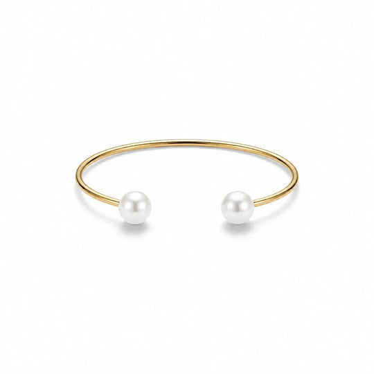 Bracelete Rígido Pérola Banho Ouro 18k – foto 4 | Selet Joias