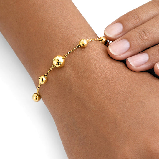 Pulseira Bola Banho Ouro 18k em fundo branco (foto principal)
