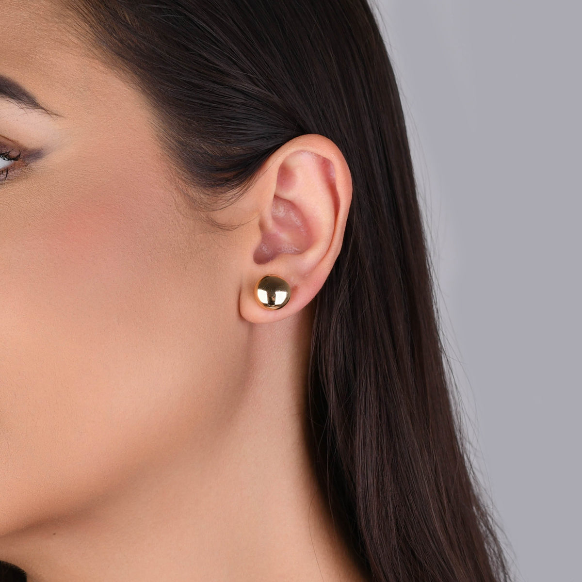 Conjunto Brinco e Pulseira Lisa Banho Ródio Branco — Ouro 18k