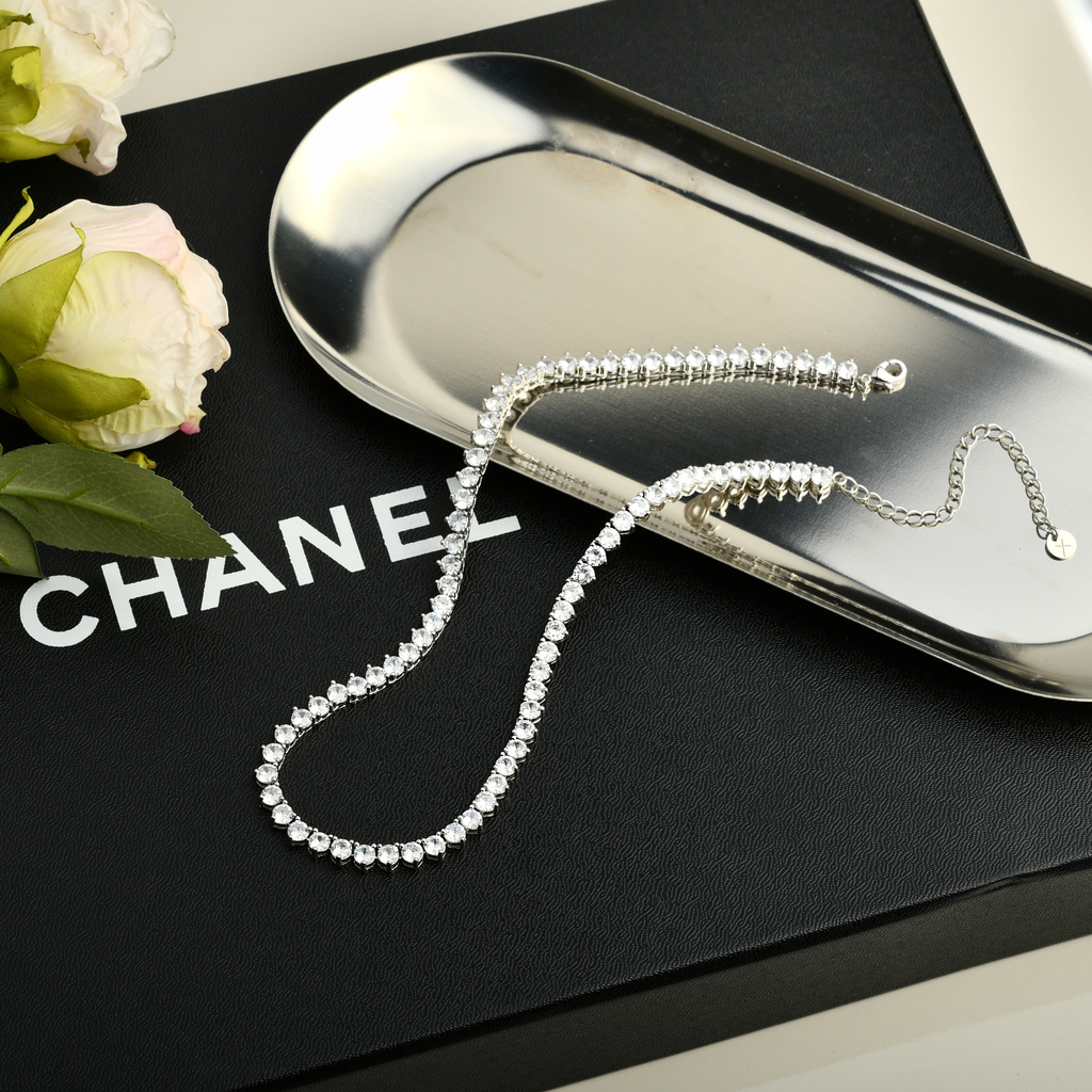 COLAR RIVIERA 3 PONTAS BANHO RÓDIO OU OURO 18K