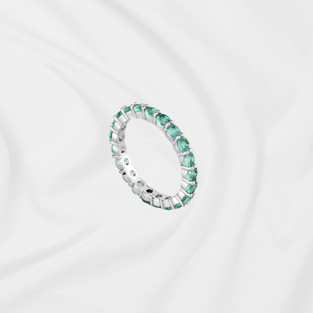 ANEL APARADOR ACQUA MARINHA RÓDIO BRANCO