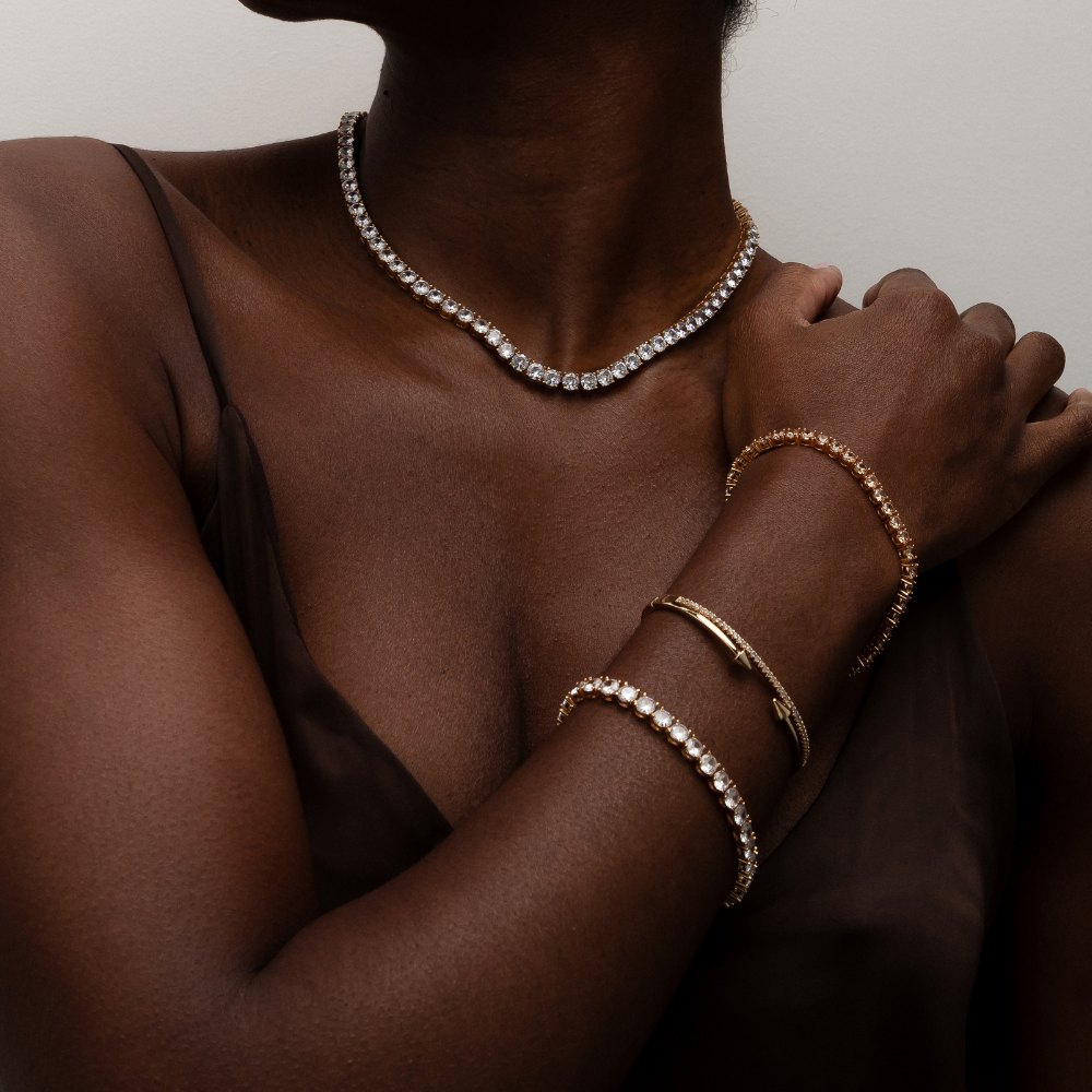 PULSEIRA RIVIERA CHAMPAGNE OURO 18K