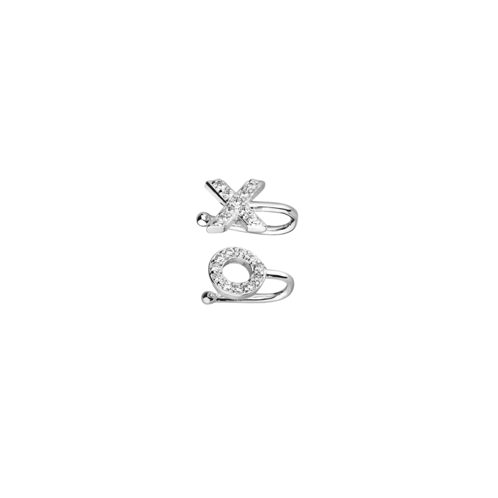 EARCUFF XO BANHO RÓDIO E OURO 18K