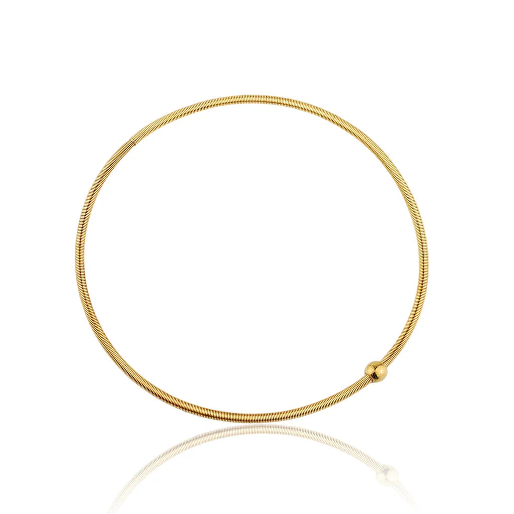 Pulseira Fio com Voltas Bicolor Banho Ouro 18k e Ródio Branco, foto 8