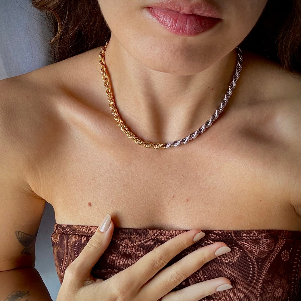 CHOKER CORDÃO BAIANO BICOLOR