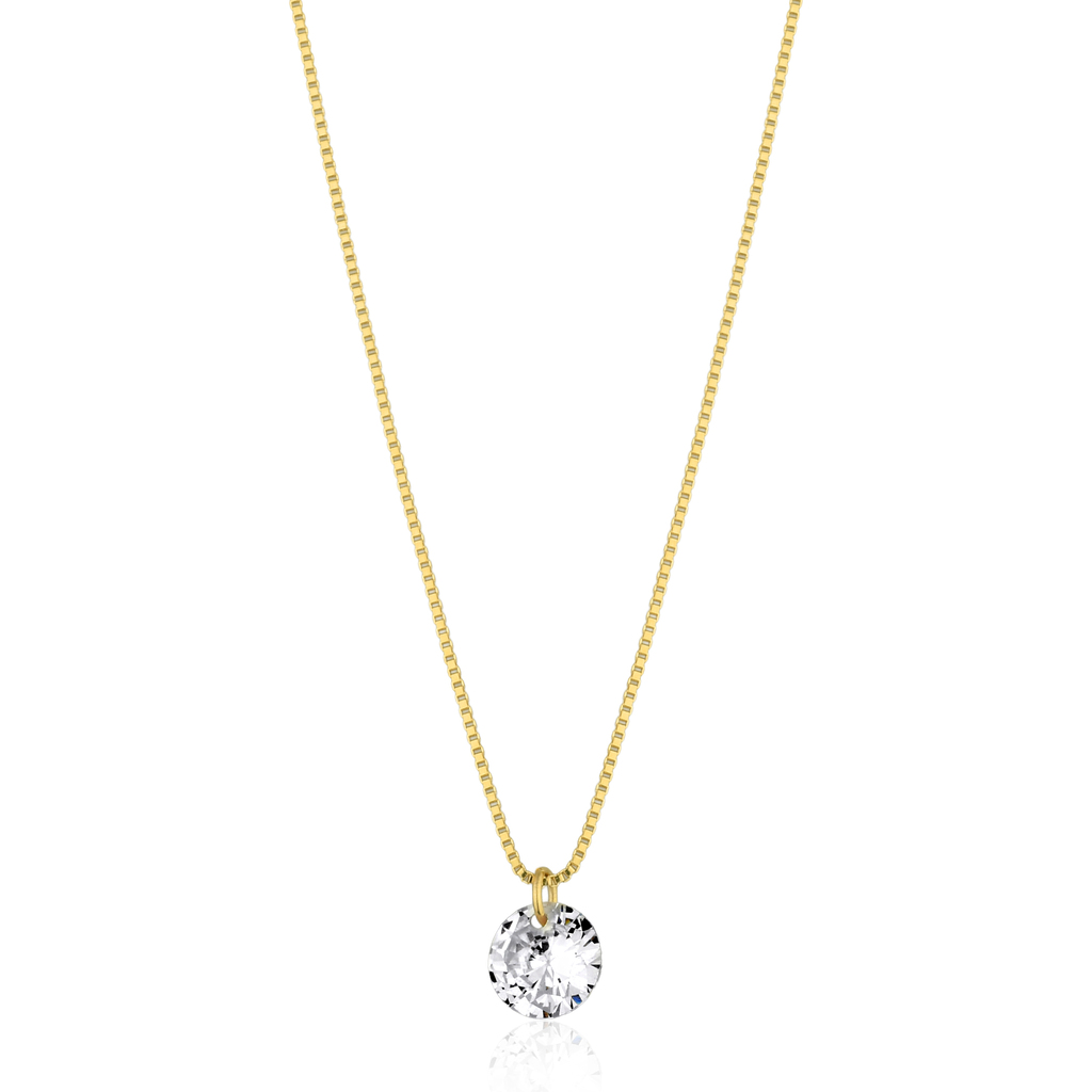 KIT COLAR MALHA + PONTO DE LUZ OURO 18K