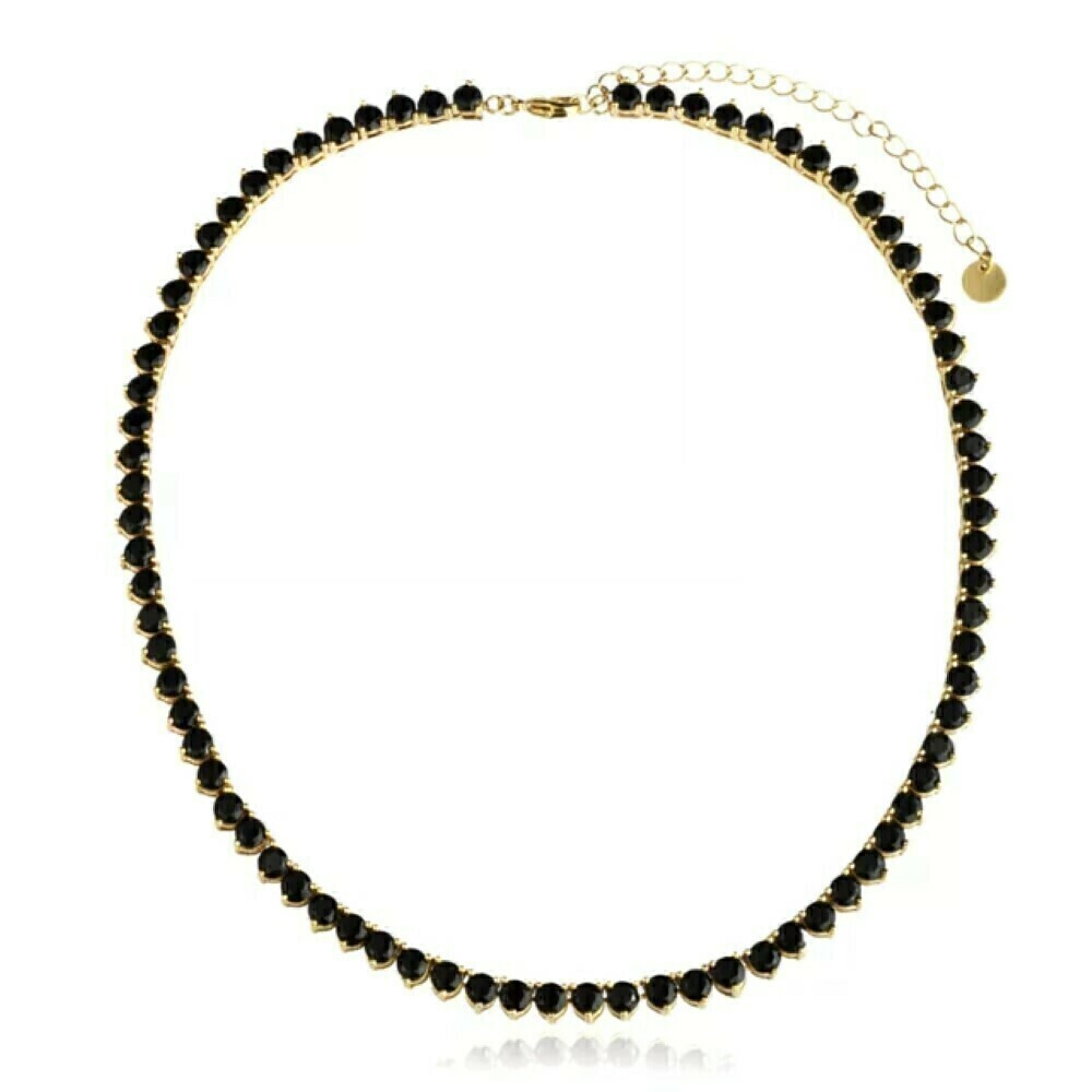 COLAR RIVIERA 3 PONTAS BANHO RÓDIO OU OURO 18K