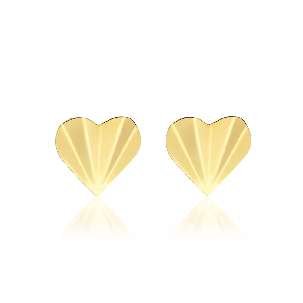 BRINCO CORAÇÃO MARTELADO BANHO OURO 18K