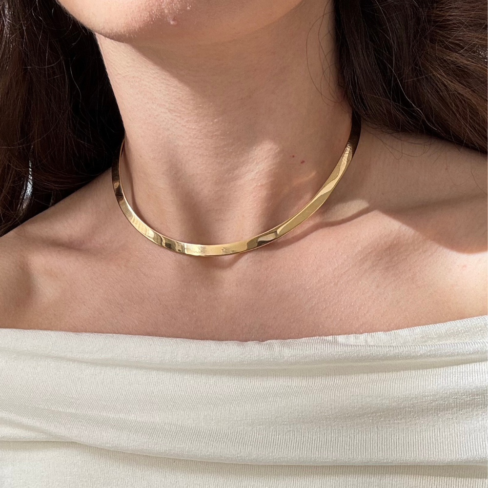 KIT CHOKER CLEÓPATRA OURO + PINGENTE AMARELO