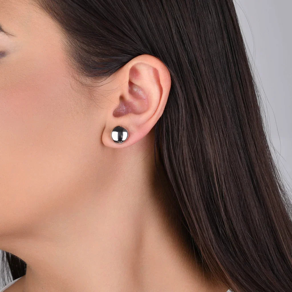 Conjunto Brinco e Pulseira Lisa Banho Ródio Branco, foto 5