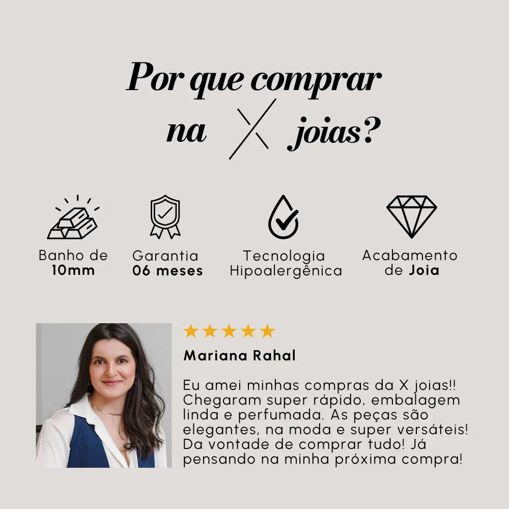 Colar Cristais Azul com Gotas Banho Ouro 18k, foto 4