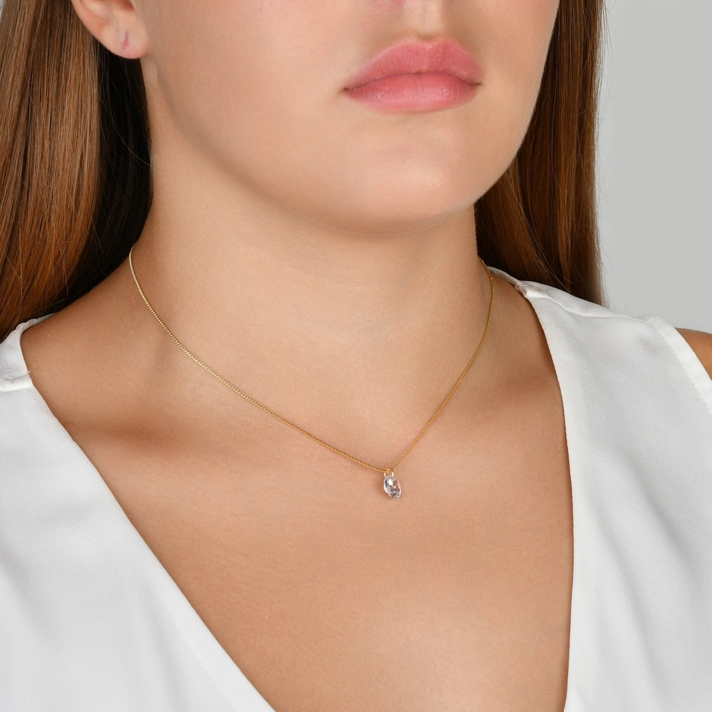 COLAR PONTO DE LUZ BANHO OURO