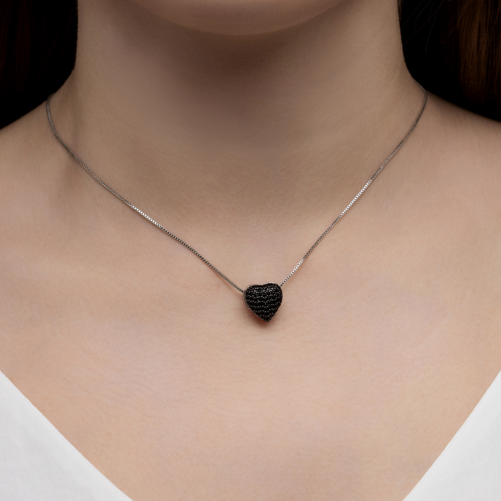 PINGENTE CORAÇÃO PRETO