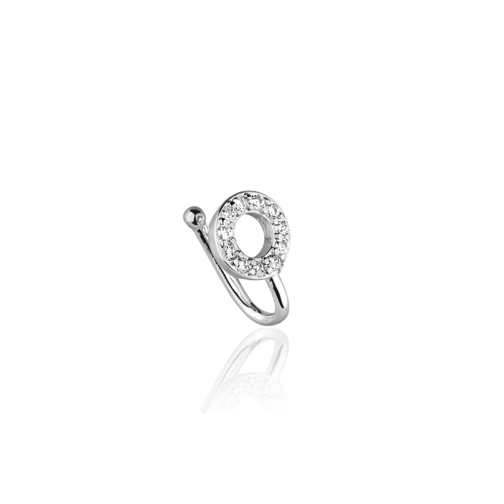 EARCUFF XO BANHO RÓDIO E OURO 18K