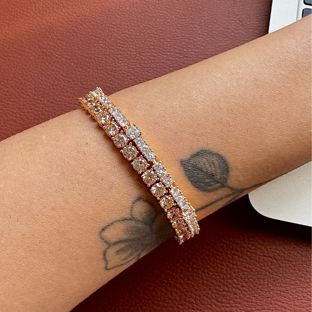 PULSEIRA RIVIERA CHAMPAGNE OURO 18K