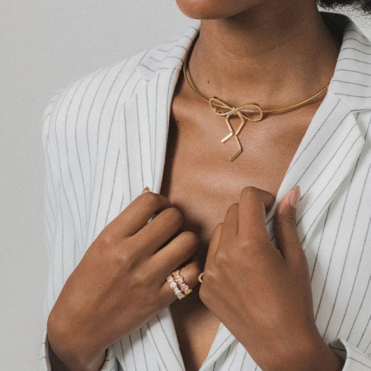 Choker Laço Banho Ródio ou Ouro 18k – foto 6 | Selet Joias