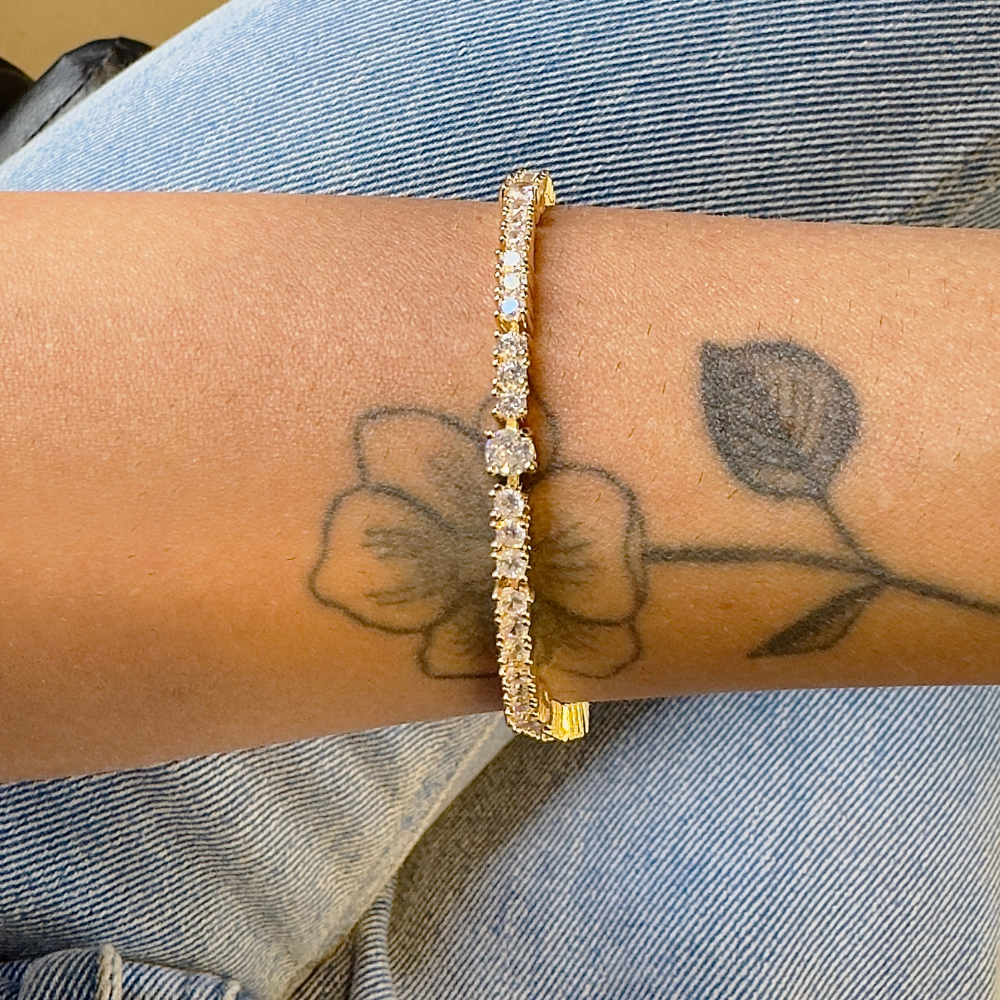 PULSEIRA RIVIERA MINI BANHO RÓDIO OU OURO 18K