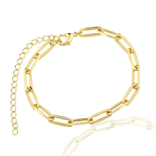Pulseira Elos Largos Banho Ródio ou Ouro 18k – foto 3 | Selet Joias