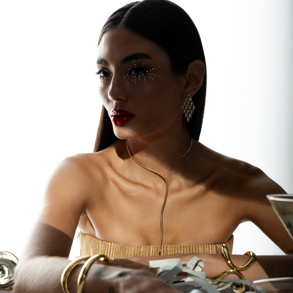 CHOKER ARO GRAVATA ONDULADA