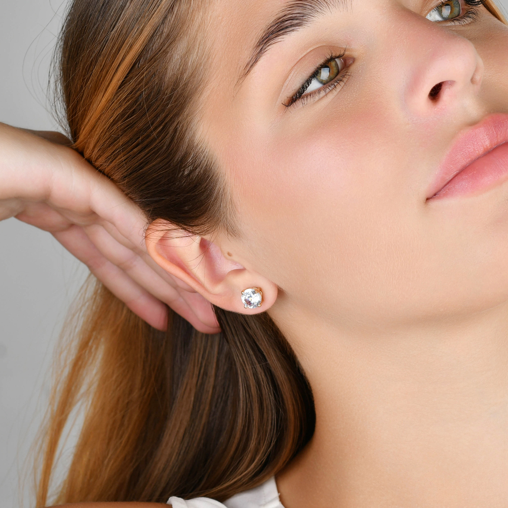 BRINCO SOLITÁRIO 6 MM