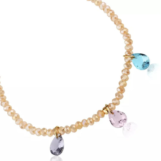 Pulseira Cristais Rosê Banho Ouro 18k – foto 3 | Selet Joias