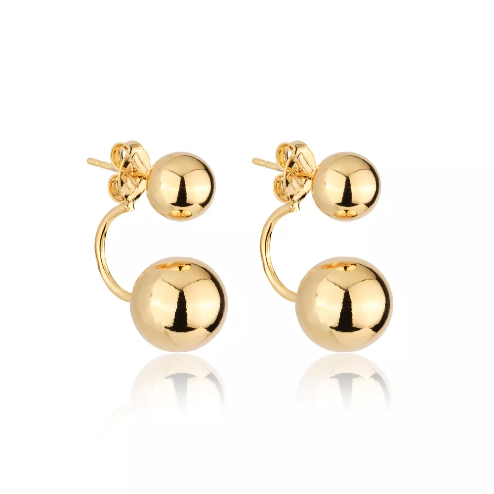 BRINCO BOLA BANHO OURO 18K