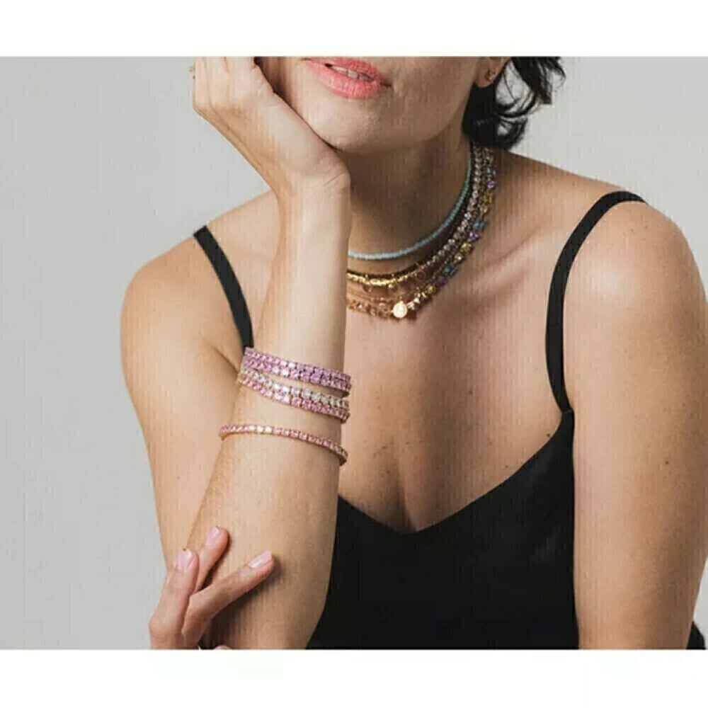 PULSEIRA RIVIERA BANHO RÓDIO E OURO 18K