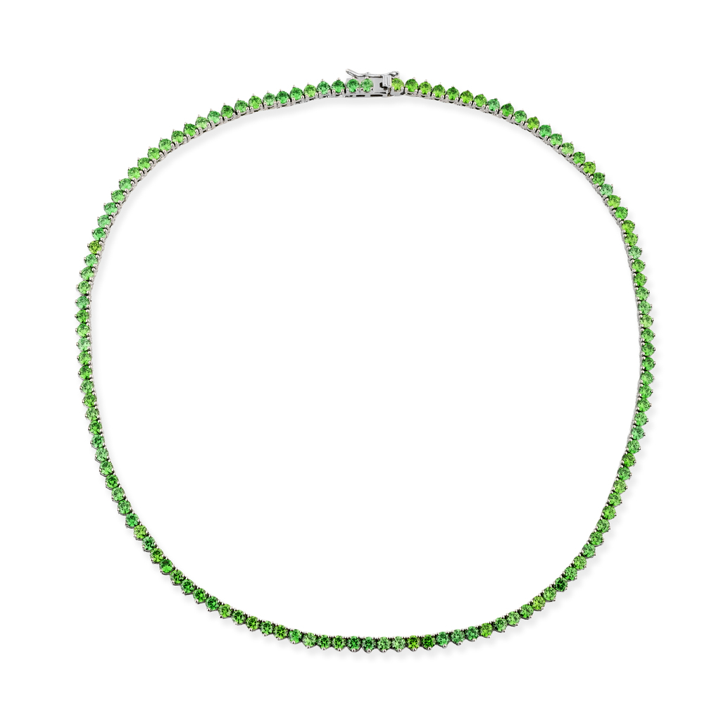 COLAR RIVIERA VERDE BANHO RÓDIO BRANCO