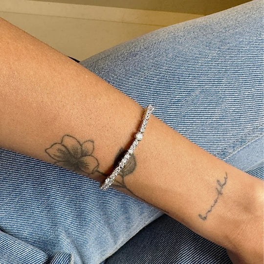 Pulseira Riviera Mini Banho Ródio ou Ouro 18k – foto 1 | Selet Joias