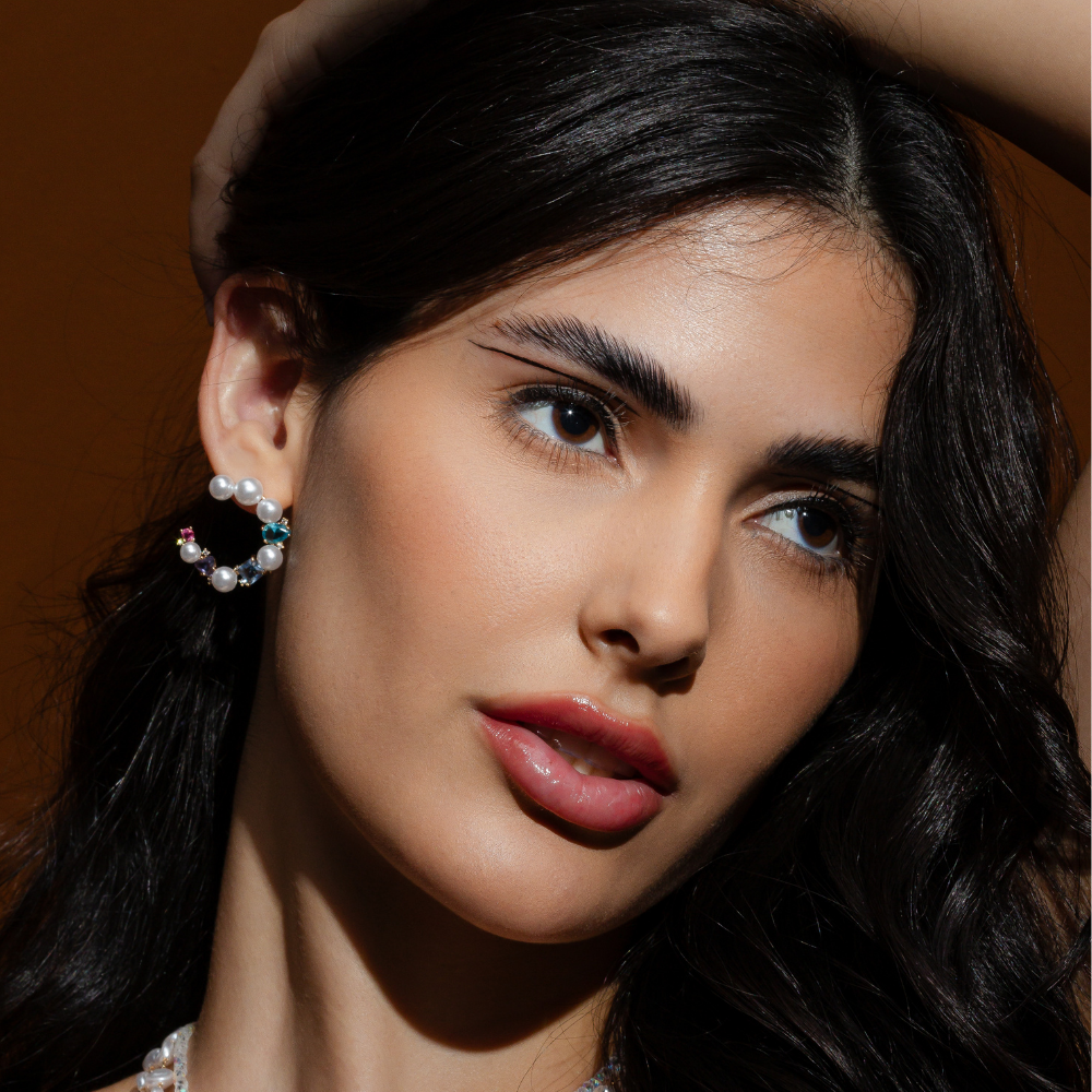 BRINCO PÉROLAS BANHO OURO 18K