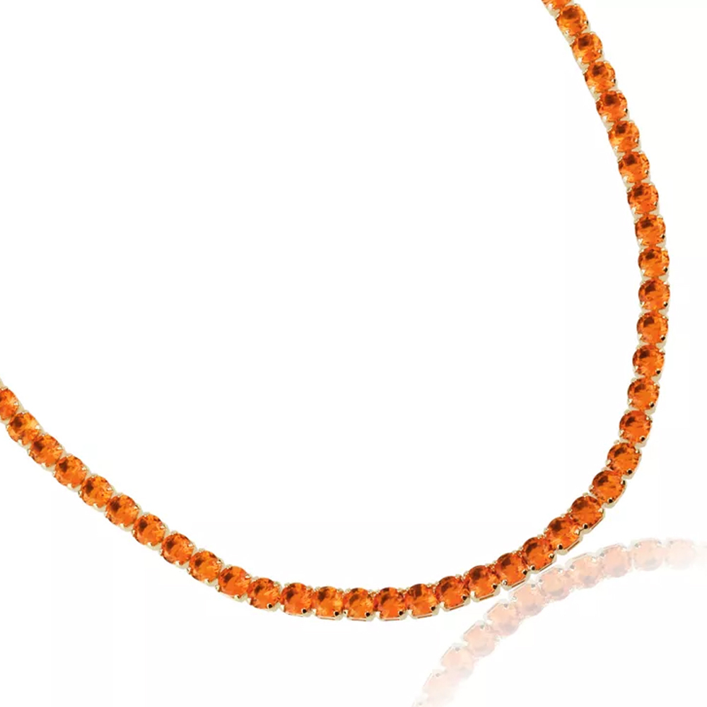 COLAR RIVIERA LARANJA BANHO OURO 18K