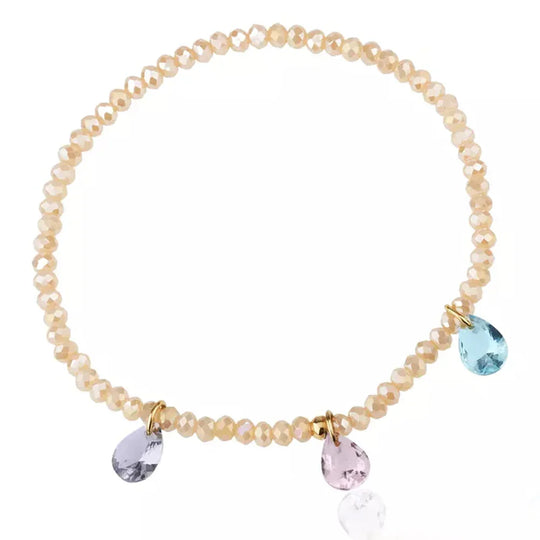 Pulseira Cristais Rosê Banho Ouro 18k – foto 4 | Selet Joias